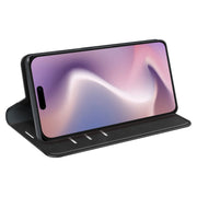 For iPhone 16 Pro Max Retro-skin Magnetic Suction Leather Phone Case(Black)