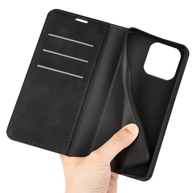 For iPhone 16 Pro Max Retro-skin Magnetic Suction Leather Phone Case(Black)