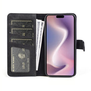 For iPhone 16 Pro Stitching Horizontal Flip Leather Phone Case(Black)