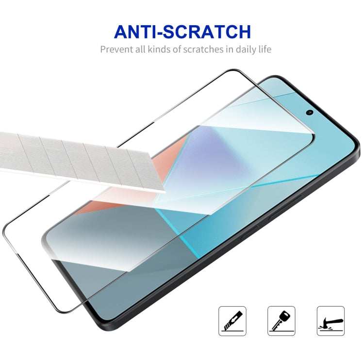 For Redmi Note 13 / Note 13 Pro 10pcs ENKAY Hat-Prince Full Glue High Aluminum-silicon Tempered Glass Film