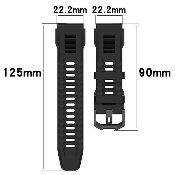 For Amazfit T-Rex Ultra Silicone Sports Watch Band(Black)