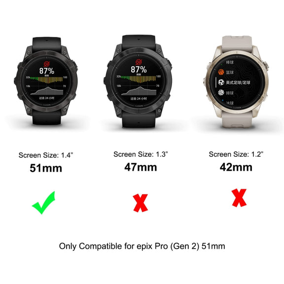 For Garmin Epix Pro Gen 2 51mm ENKAY 3D Full Coverage Soft PC Edge + PMMA HD Screen Protector Film