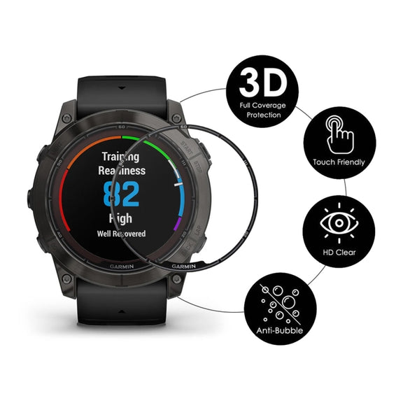 For Garmin Fenix 7S Pro 2pcs ENKAY 3D Full Coverage Soft PC Edge PMMA HD Screen Protector Film