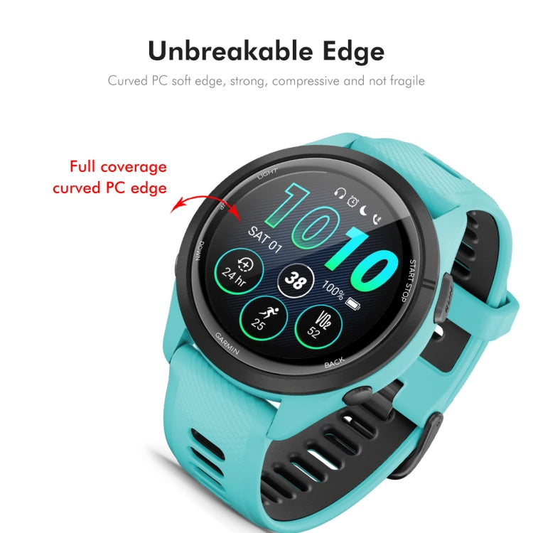 For Garmin Forerunner 265S 2pcs ENKAY 3D Full Coverage Soft PC Edge PMMA HD Screen Protector Film