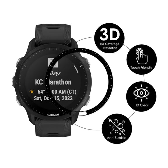 For Garmin Forerunner 955 / 955 Solar 2pcs ENKAY 3D Full Coverage Soft PC Edge PMMA HD Screen Protector Film