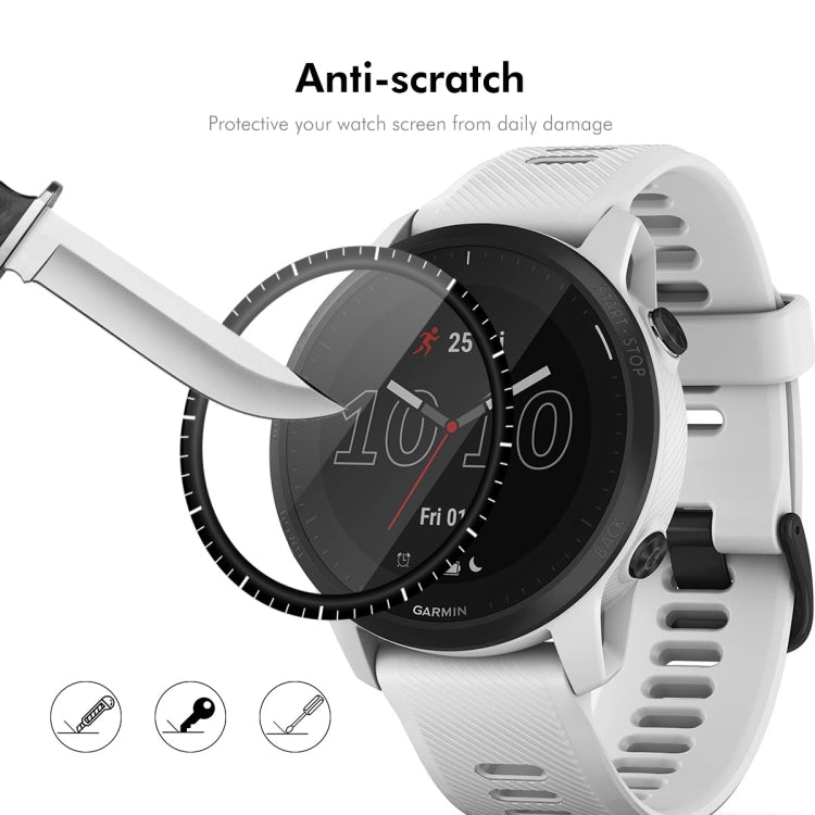 For Garmin Forerunner 945 2pcs ENKAY 3D Full Coverage Soft PC Edge PMMA HD Screen Protector Film