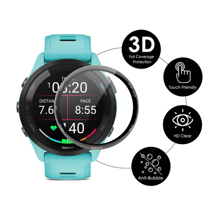 For Garmin Forerunner 245 / 245 Music 2pcs ENKAY 3D Full Coverage Soft PC Edge PMMA HD Screen Protector Film