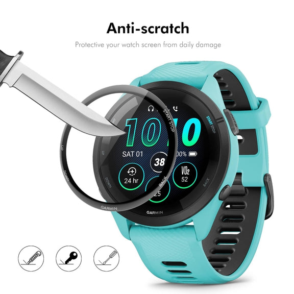For Garmin Forerunner 245 / 245 Music 2pcs ENKAY 3D Full Coverage Soft PC Edge PMMA HD Screen Protector Film
