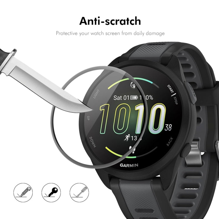 For Garmin Forerunner 165 / 165 Music 2pcs ENKAY 3D Full Coverage Soft PC Edge PMMA HD Screen Protector Film