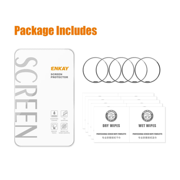 For Garmin Epix Pro Gen 2 47mm 5pcs ENKAY 3D Full Coverage Soft PC Edge PMMA HD Screen Protector Film
