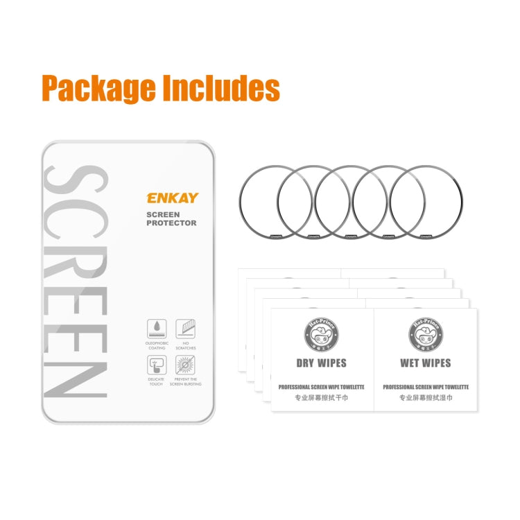 For Garmin Epix Pro Gen 2 47mm 5pcs ENKAY 3D Full Coverage Soft PC Edge PMMA HD Screen Protector Film