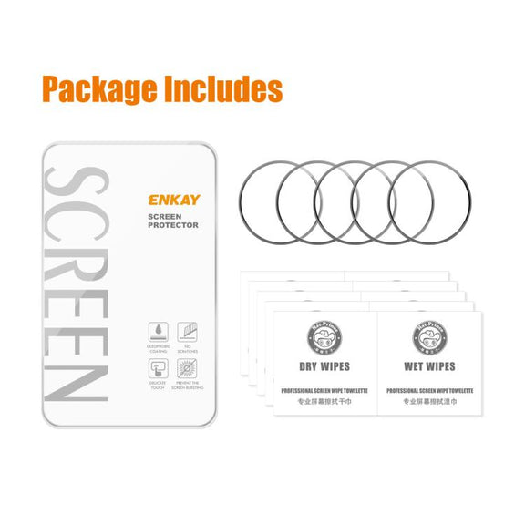 For Garmin Instinct E 45mm 5pcs ENKAY 3D Full Coverage Soft PC Edge PMMA HD Screen Protector Film