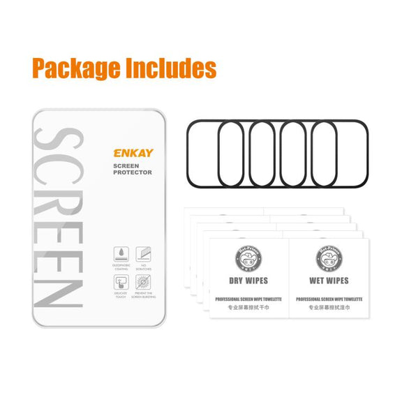 For Garmin Venu X1 5pcs ENKAY 3D Full Coverage Soft PC Edge PMMA HD Screen Protector Film