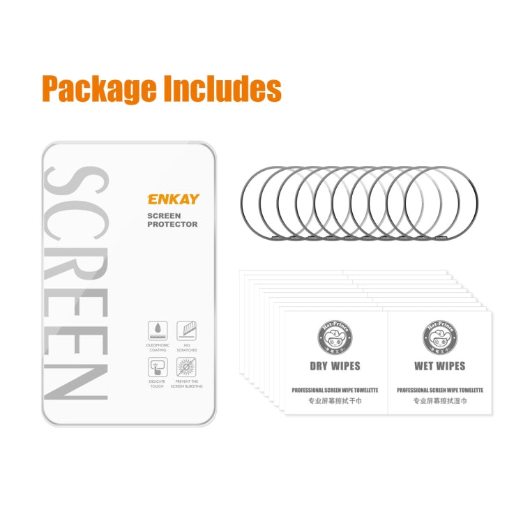 For Garmin Epix Pro Gen 2 42mm 10pcs ENKAY 3D Full Coverage Soft PC Edge PMMA HD Screen Protector Film