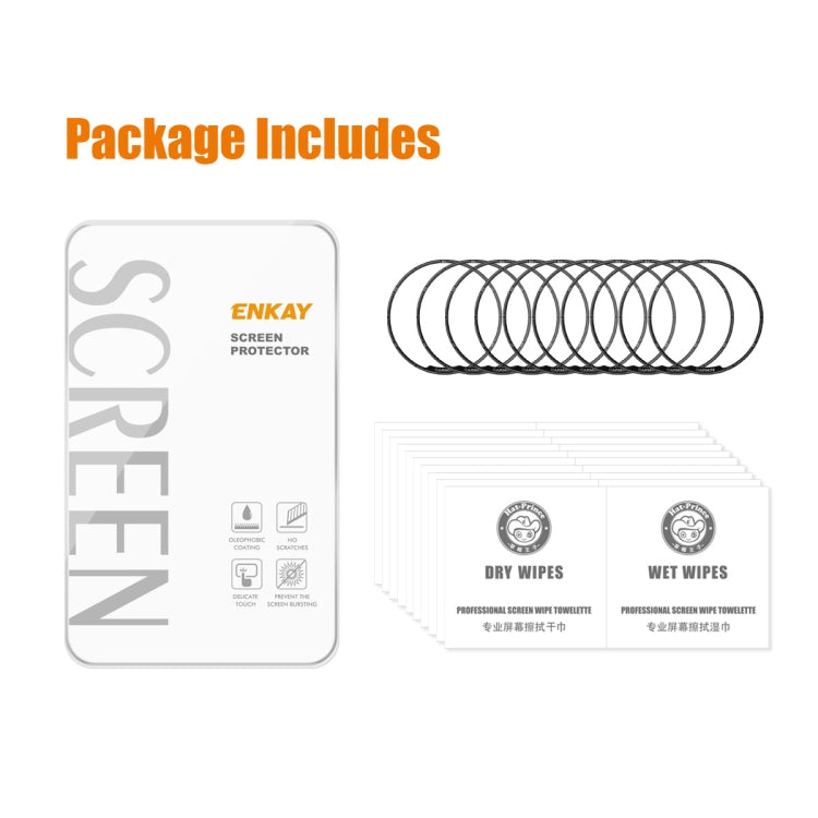 For Garmin Fenix 7 Pro 10pcs ENKAY 3D Full Coverage Soft PC Edge PMMA HD Screen Protector Film