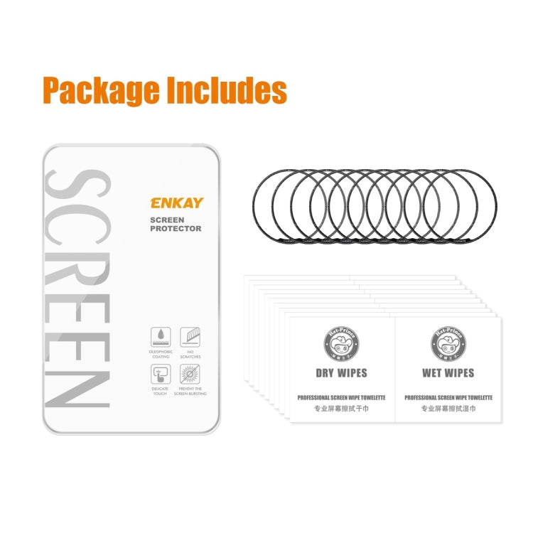 For Garmin Fenix 7X Pro 10pcs ENKAY 3D Full Coverage Soft PC Edge PMMA HD Screen Protector Film