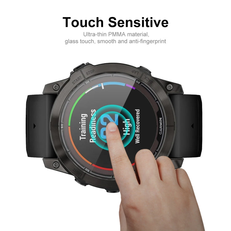 For Garmin Fenix 7S Pro 10pcs ENKAY 3D Full Coverage Soft PC Edge PMMA HD Screen Protector Film