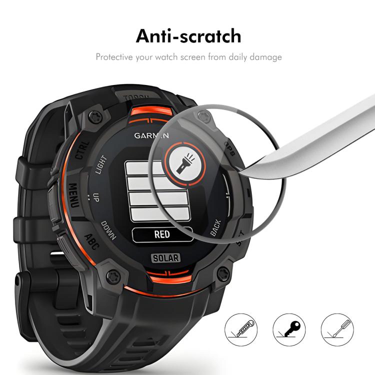 For Garmin Instinct 3 AMOLED / Solar 45mm 10pcs ENKAY 3D Full Coverage Soft PC Edge PMMA HD Screen Protector Film