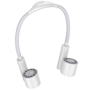 Long Life Twin-head Turbine Bladeless Neck Lazy Sports Fan(White)