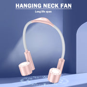 Long Life Twin-head Turbine Bladeless Neck Lazy Sports Fan(White)