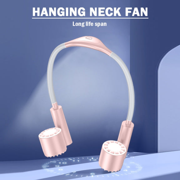 Long Life Twin-head Turbine Bladeless Neck Lazy Sports Fan(Black)
