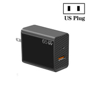 GaN PD48W Type-C PD3.0 + USB3.0 Fast Charger ，US Plug(Black)