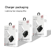 GaN PD48W Type-C PD3.0 + USB3.0 Fast Charger ，US Plug(Black)