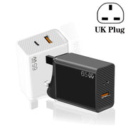 GaN PD48W Type-C PD3.0 + USB3.0 Notebook Adapter ，UK Plug(Black)