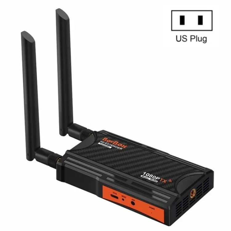 009 200m HD Video Transmitter Receiver WIFI 5.8 Wireless Display Dongle Adapter(US Plug)