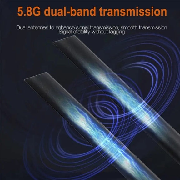 009 200m HD Video Transmitter Receiver WIFI 5.8 Wireless Display Dongle Adapter(EU Plug)