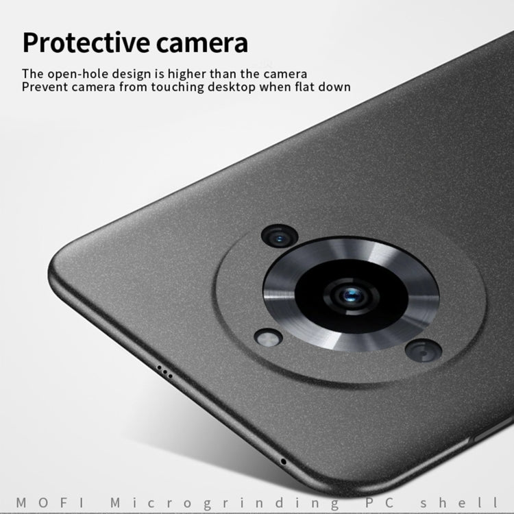 For Realme 11 Pro+ MOFI Fandun Series Frosted PC Ultra-thin All-inclusive Phone Case(Blue)