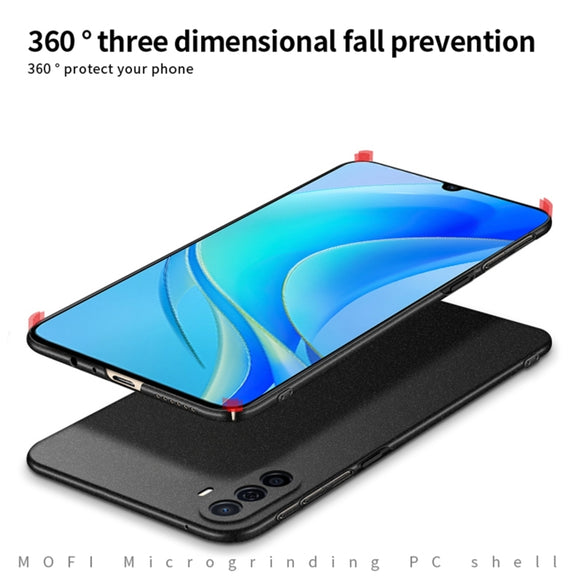 For Huawei Enjoy 50 / nova Y70 Plus MOFI Fandun Series Frosted PC Ultra-thin All-inclusive Phone Case(Blue)
