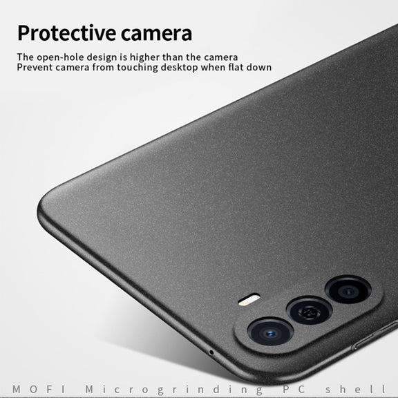 For Huawei Enjoy 50 / nova Y70 Plus MOFI Fandun Series Frosted PC Ultra-thin All-inclusive Phone Case(Blue)