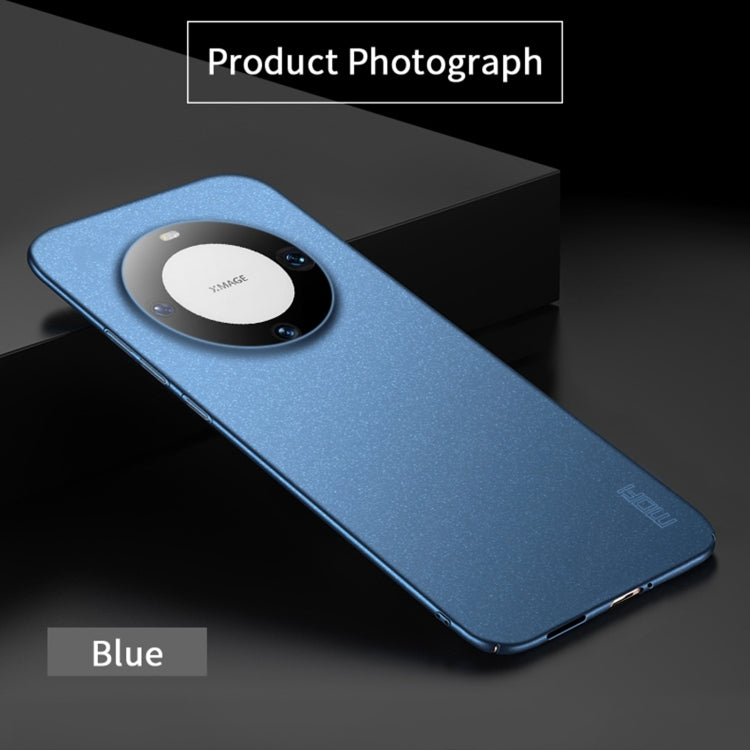For Huawei Mate 60 Pro MOFI Fandun Series Frosted PC Ultra-thin All-inclusive Phone Case(Blue)