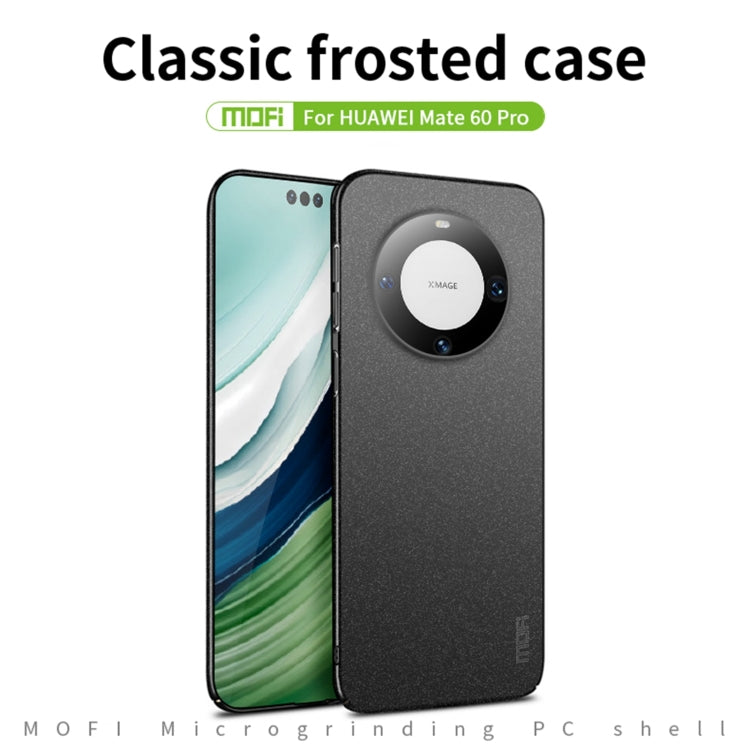 For Huawei Mate 60 Pro MOFI Fandun Series Frosted PC Ultra-thin All-inclusive Phone Case(Blue)