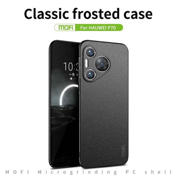 For Huawei P70 MOFI Fandun Series Frosted PC Ultra-thin All-inclusive Phone Case(Blue)