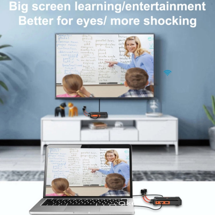 900S Pro Wireless Screen Casting HD Video Transmitter Receiver 300m Wireless Display Dongle Adapter(UK Plug)