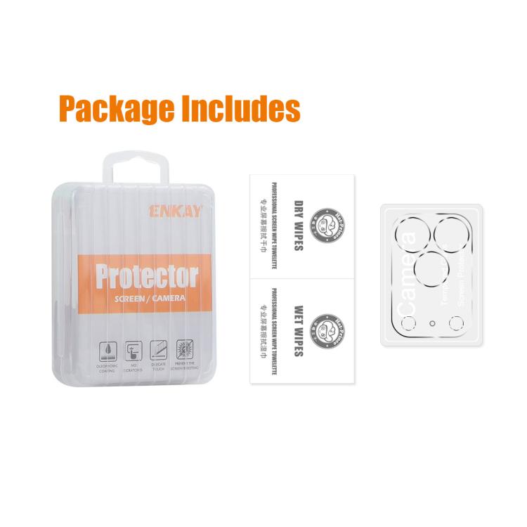 For iPhone 17 Pro ENKAY Hat-Prince 9H Rear Camera Lens Tempered Glass Film