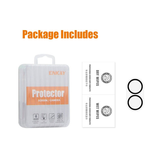 For iPhone 16 / 16 Plus ENKAY Hat-Prince 9H Rear Camera Lens Tempered Glass Film