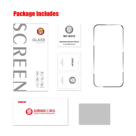 For iPhone 16 ENKAY Full Glue High Aluminum-silicon Tempered Glass Film