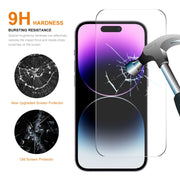 For iPhone 16 Plus 2pcs NKAY 0.26mm 9H 2.5D High Aluminum-silicon Tempered Glass Film