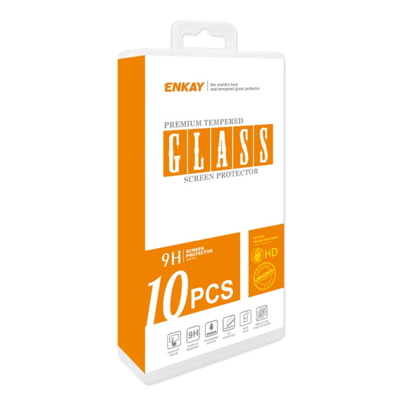 For iPhone 16 Pro Max 10pcs ENKAY 0.26mm 9H 2.5D High Aluminum-silicon Tempered Glass Film