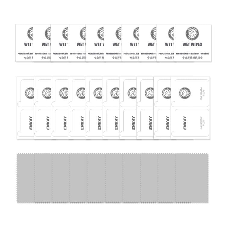 For iPhone 16e 10pcs ENKAY 0.26mm 9H 2.5D High Aluminum-silicon Tempered Glass Film
