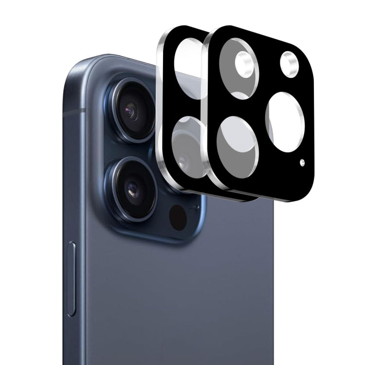 For iPhone 16 Pro / 16 Pro Max 2pcs ENKAY Hat-Prince 9H Rear Camera Lens Tempered Glass Film
