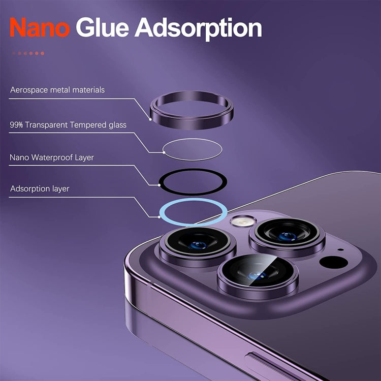 For iPhone 15 Pro / 15 Pro Max ENKAY AR Anti-reflection Camera Lens Glass Full Film(Black)