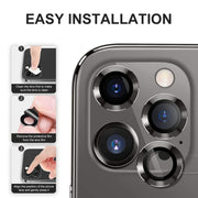 For iPhone 15 Pro / 15 Pro Max ENKAY 9H Rear Lens Aluminium Alloy Tempered Glass Film(Black)