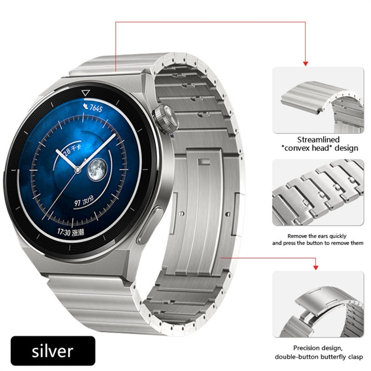 For Huawei Watch 3 Titanium Alloy Quick Release Watch Band(Silver)