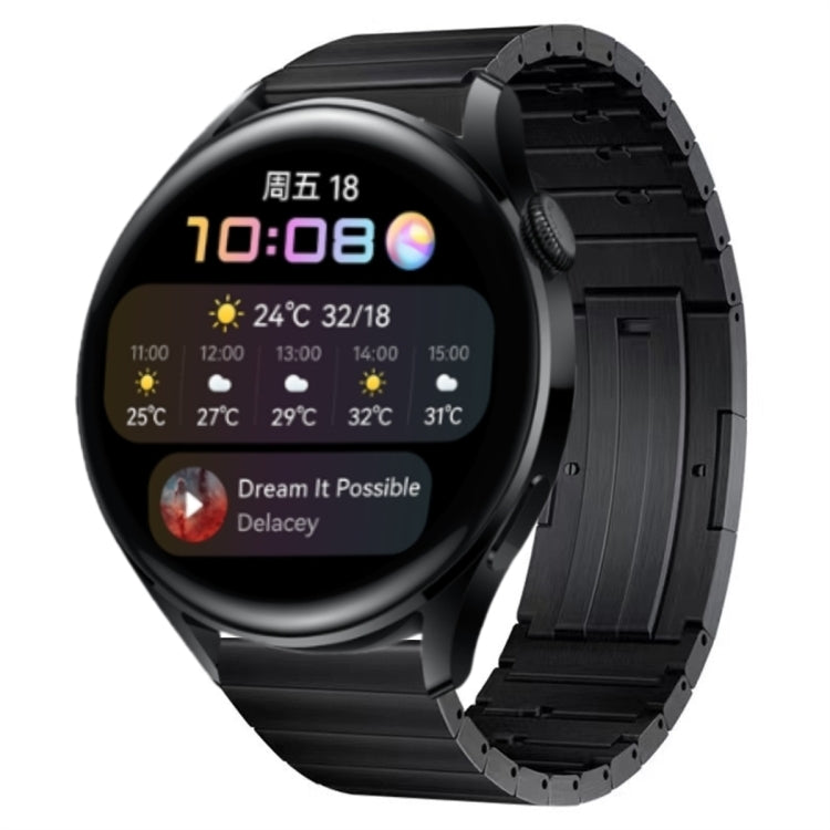 For Huawei Watch 3 Titanium Alloy Quick Release Watch Band(Black)
