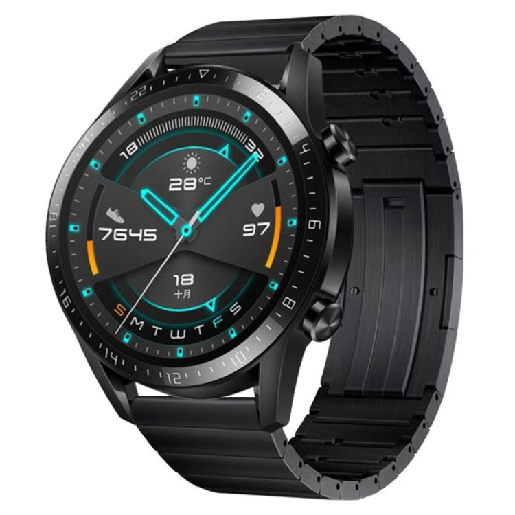 For Huawei Watch GT2 46mm Titanium Alloy Quick Release Watch Band(Black)