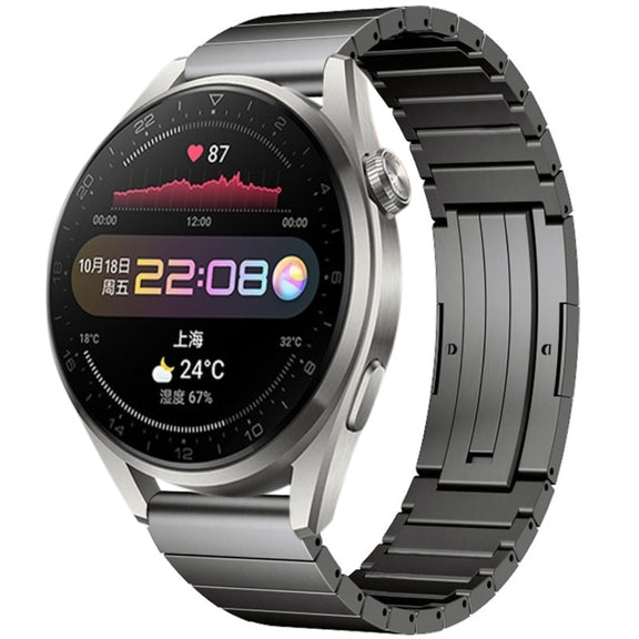 For Huawei Watch 3 Pro One Bead Titanium Alloy Watch Band(Gray)